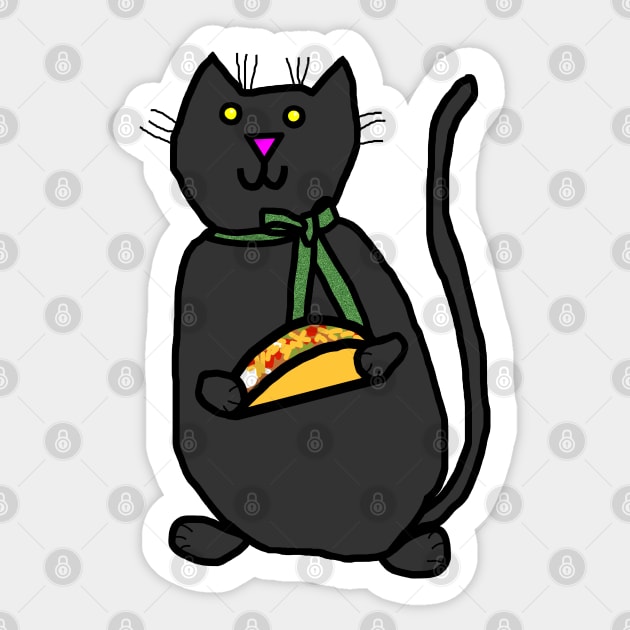 Taco Cat Sticker by ellenhenryart